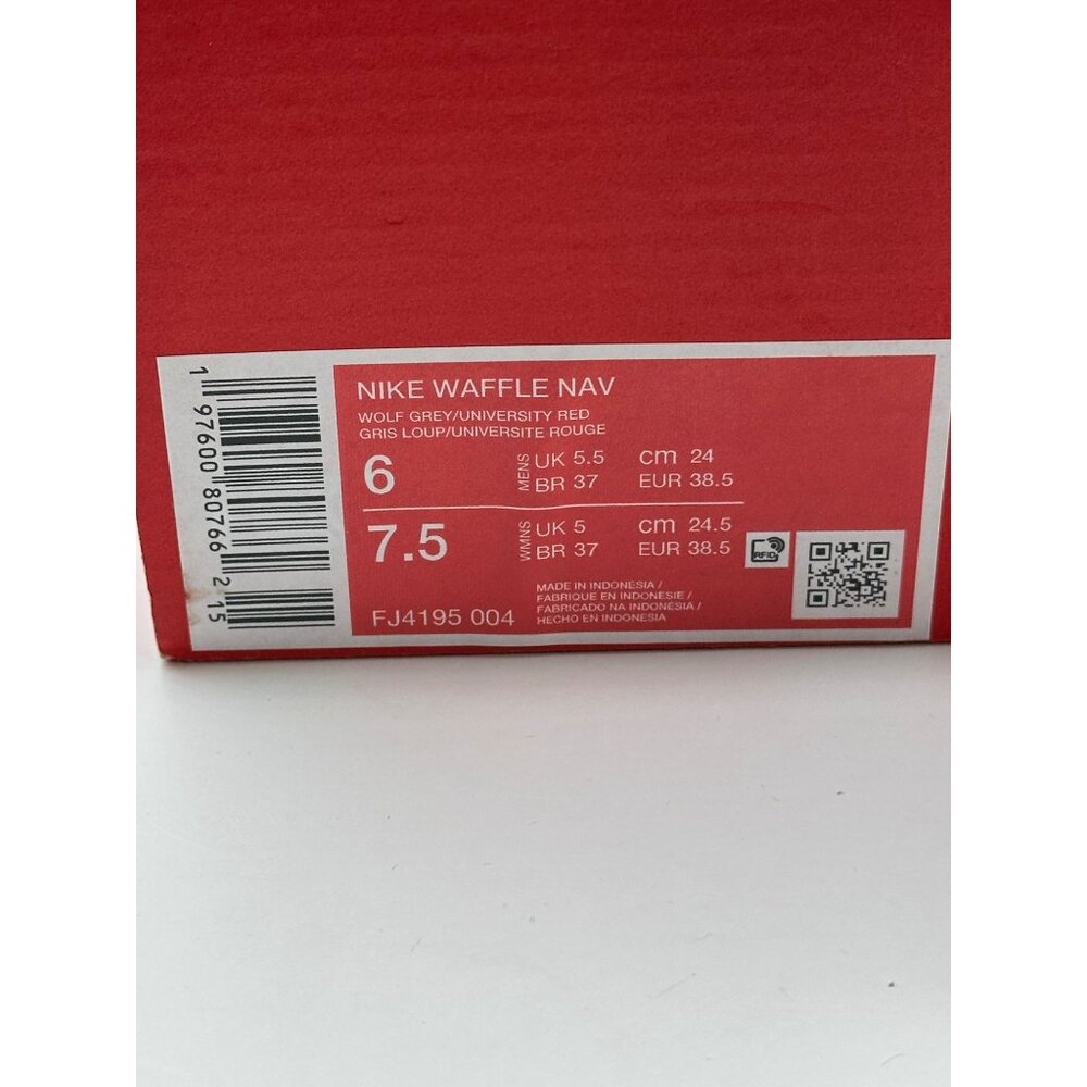 Nike Waffle NAV  Wolf Grey University Red FJ4195-004 Size Women's 7.5  / Men's 6 - Picture 12 of 12
